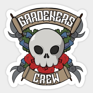 Gardeners crew Jolly Roger pirate flag Sticker